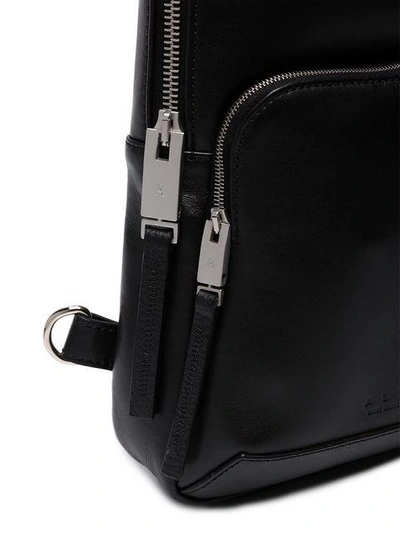 Shop Alyx 1017  9sm Leather Crossbody Bag - Black