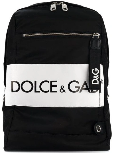 Shop Dolce & Gabbana Rucksack Mit Verstellbarem Riemen In Black