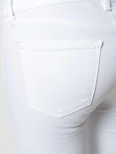 Shop J Brand Slim Cropped Jeans In White