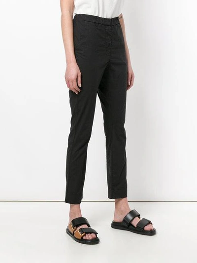 Shop Kristensen Du Nord Slim-fit Cropped Trousers In Black