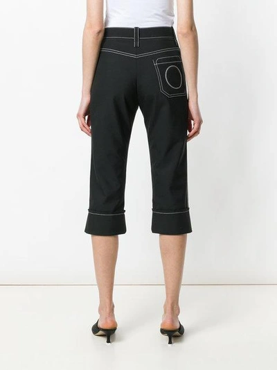 Shop Chloé Cropped Fitted Trousers - Black