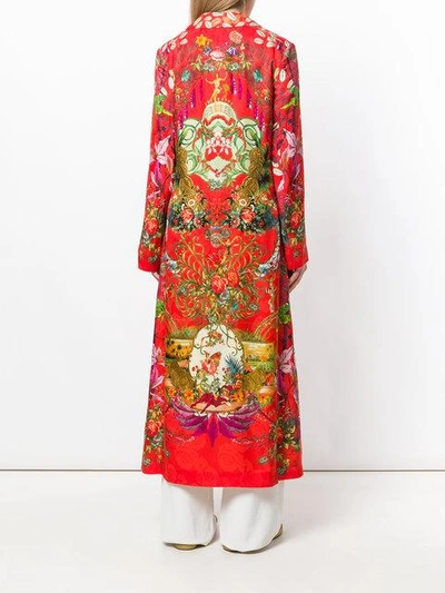 Shop Etro Floral Print Single Breasted Coat