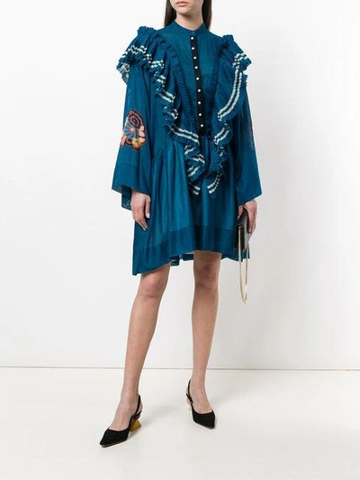 Shop Philosophy Di Lorenzo Serafini Oversized Ruffle Trim Dress