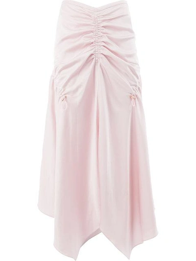 Shop Peter Pilotto Gathered Asymmetric Skirt - Pink