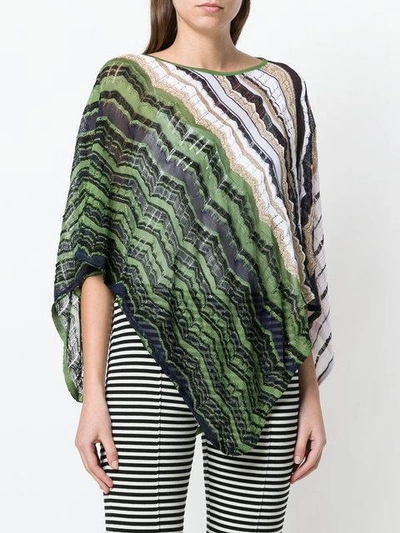 knitted zigzag poncho