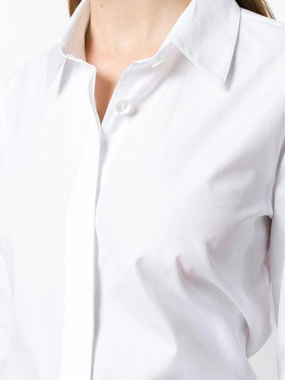Shop Aviu Metallic Cuff Detail Shirt In White