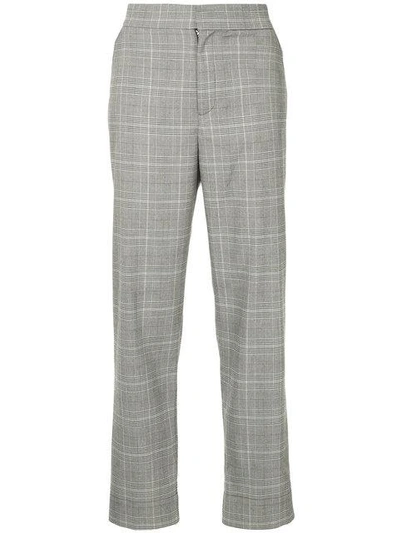 Shop Georgia Alice High-rise Prince Of Wales Checked Trousers In Black
