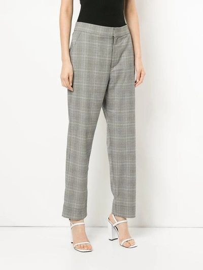 Shop Georgia Alice High-rise Prince Of Wales Checked Trousers In Black