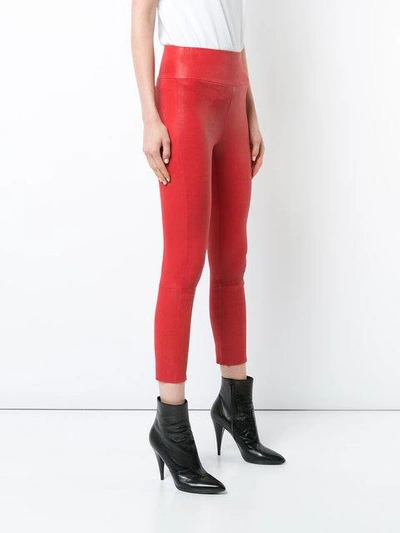 Shop Sprwmn Capri Leggings - Red