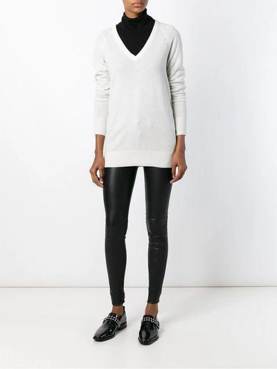 Shop Equipment V-neck Sweater - White