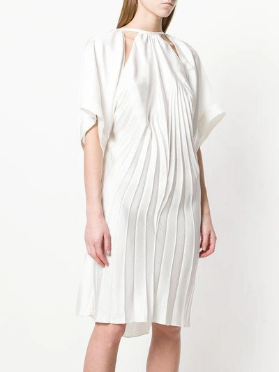 pleated cut-out dress