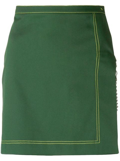 Shop Brognano Chain Detail Mini Skirt - Green