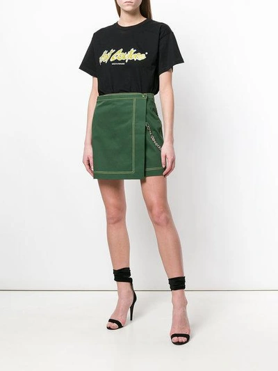 Shop Brognano Chain Detail Mini Skirt - Green