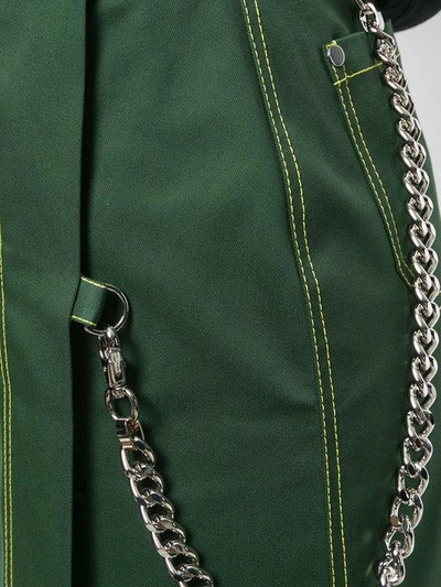 Shop Brognano Chain Detail Mini Skirt - Green