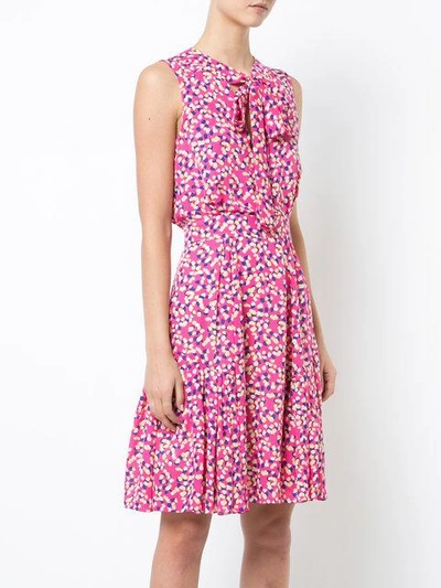 Shop Carolina Herrera Printed Flared Dress - Pink