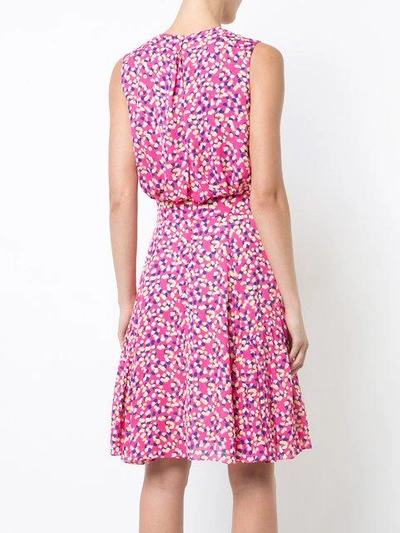 Shop Carolina Herrera Printed Flared Dress - Pink