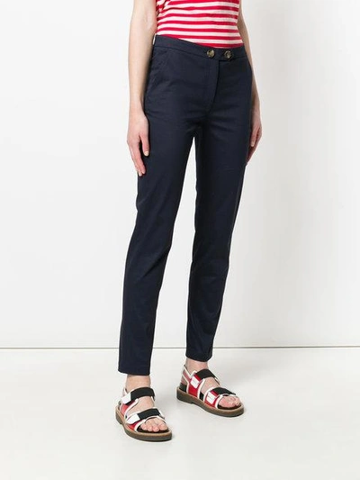 Shop Red Valentino Turn Up Trousers - Blue