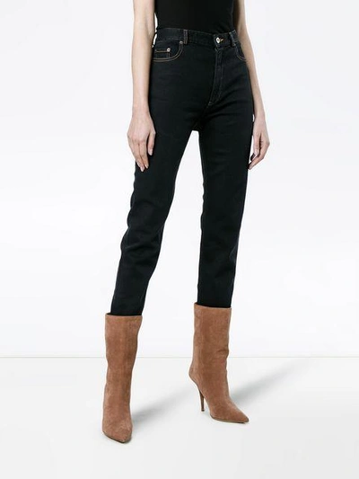 Shop Y/project Slim Fit Back Cut Out Jeans In Black