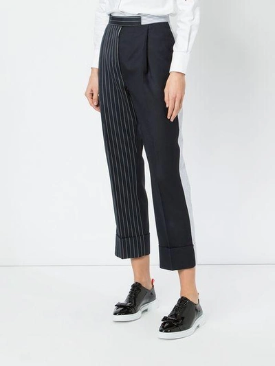Shop Thom Browne Cropped Tailored Trousers