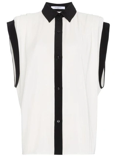 Shop Givenchy Batwing Short Sleeve Shirt In White