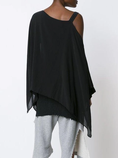 Shop Lost & Found Ria Dunn One Shoulder Asymmetric Tunic - Black