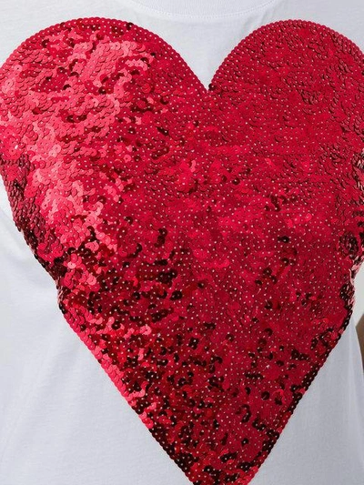 Shop Love Moschino Sequin Heart Patch T-shirt