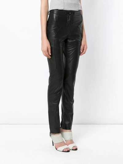 Shop Lilly Sarti Leather Skinny Trousers