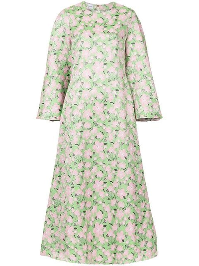 Shop Bambah Rosa Kaftan Dress In Green