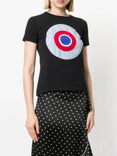 Shop Circled Be Different Printed Round Neck T-shirt - Black