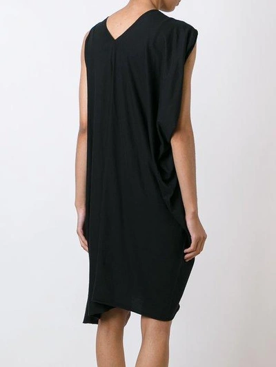 Shop Lost & Found Draped Dress In Black