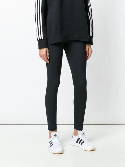 Shop Adidas Originals Trefoil Leggings In Black