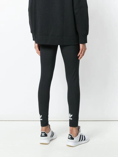 Shop Adidas Originals Trefoil Leggings In Black