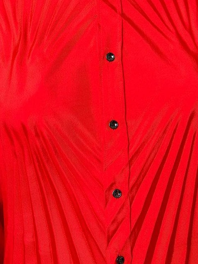 Shop Maison Margiela Pleat Effect Shirt In Red
