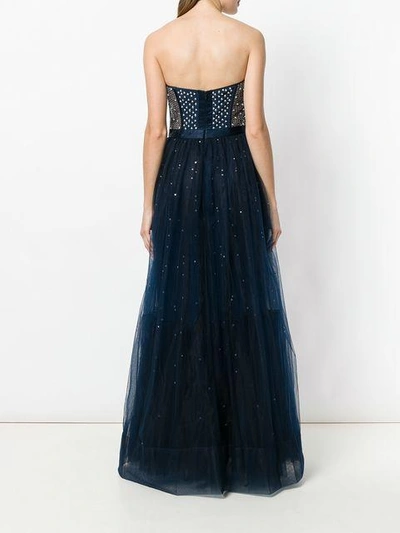 Shop Temperley London Cannes Corset Embellished Tulle Dress - Blue