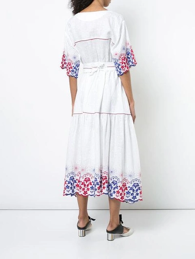 Shop Gül Hürgel Long Embroidered Dress In White