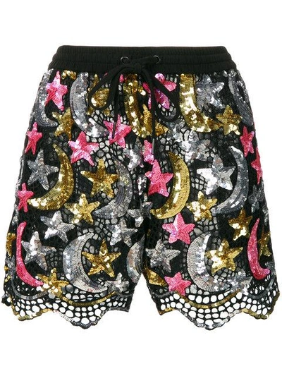 Shop Ashish Sequin Embellished Shorts