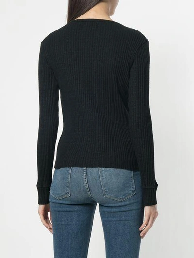 Shop Simon Miller Slim Fit Ribbed Knit Sweater In Black