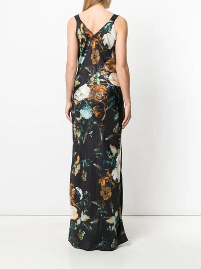 Shop Antonio Marras Floral Printed Long Dress - Multicolour