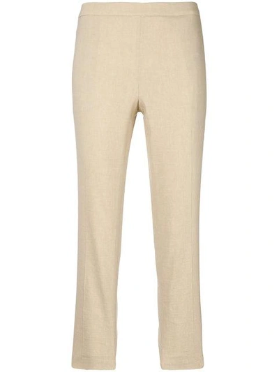 Shop Theory Cropped Skinny Trousers - Neutrals