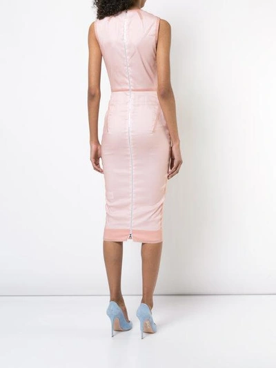 Shop Victoria Beckham Fitted Midi Dress