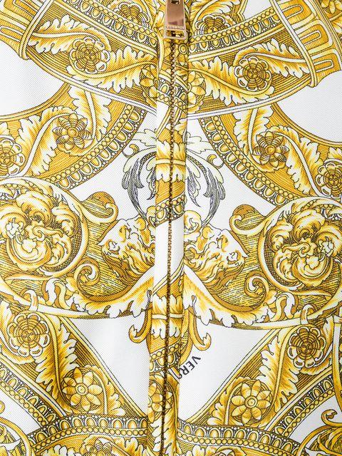 Versace Baroque Print Bomber Jacket In White | ModeSens
