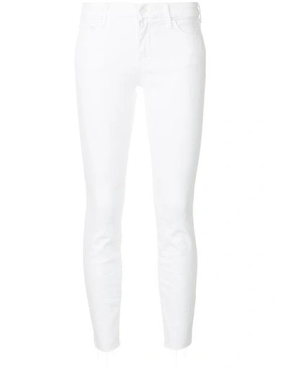 Shop Mother Cropped Jeans In White