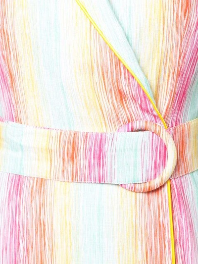 Shop Gül Hürgel Striped Wrap Maxi Dress In Multicolour