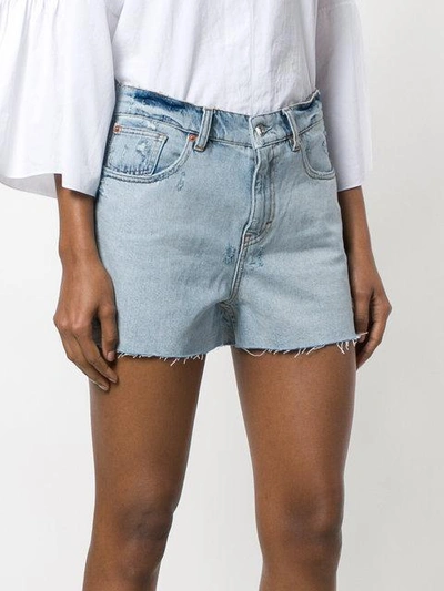 Shop Iro Frayed Denim Shorts