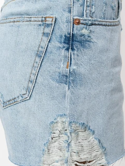 Shop Iro Frayed Denim Shorts