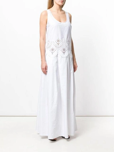 Shop Ermanno Scervino Eyelet Detail Long Dress