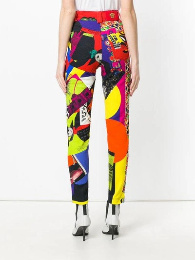 Shop Versace Printed Skinny Jeans In Multicolour