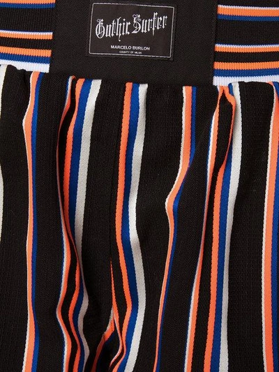 Shop Marcelo Burlon County Of Milan Striped Shorts - Multicolour