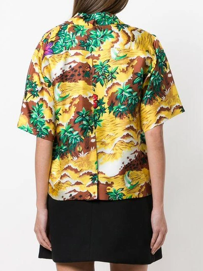 Shop Dsquared2 Exotic Print Shirt In Yellow