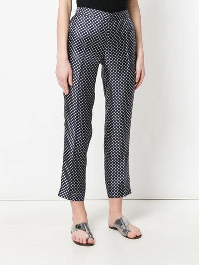 Shop Alberto Biani Tie-print Trousers - Blue